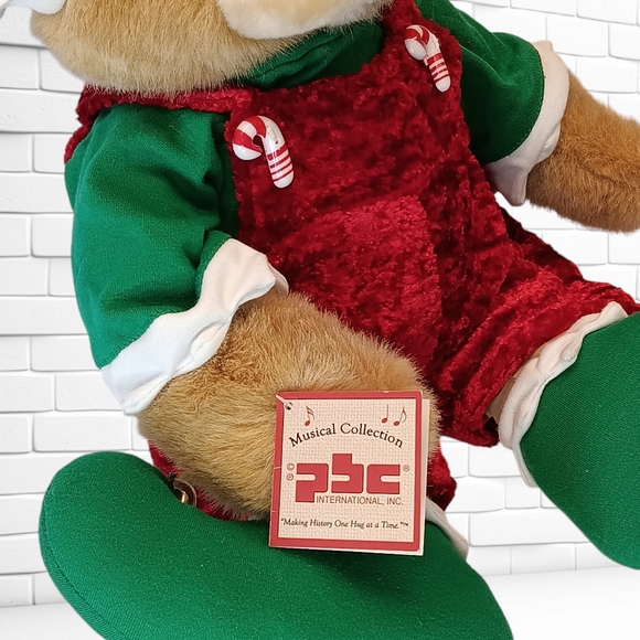 Jingle Bear Elf Plays "Jingle Bell Rock" Large 20" - Picture 6 of 8